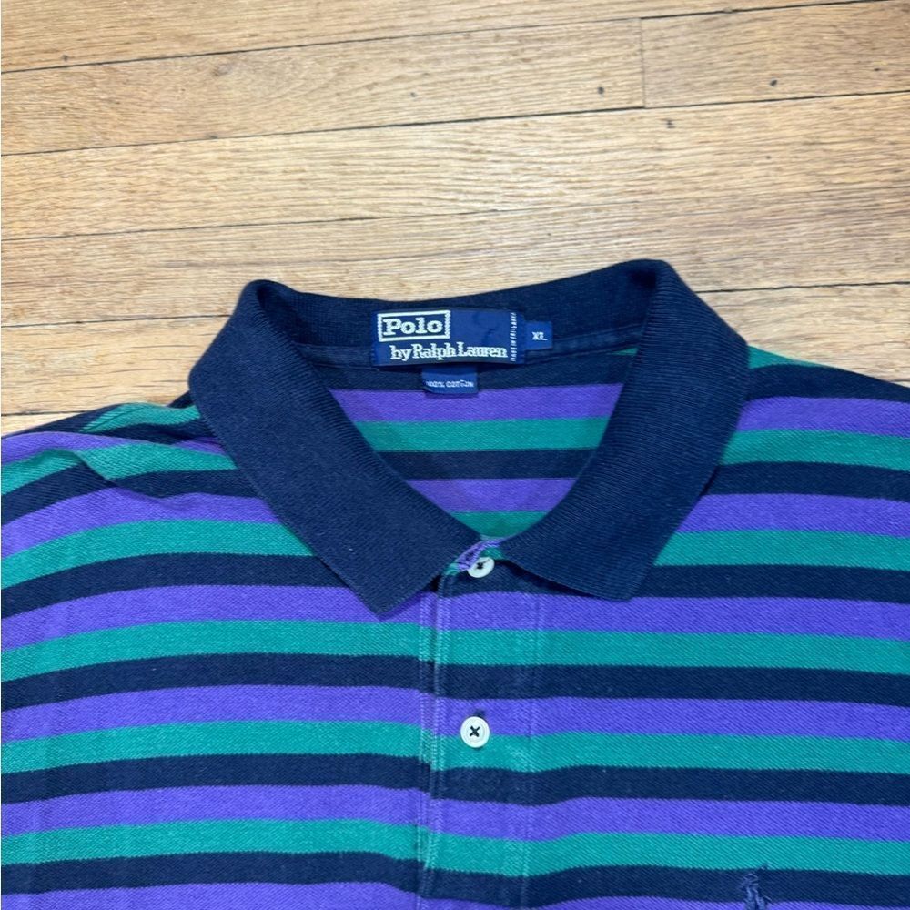 Vintage Polo Ralph Lauren Striped Rugby - Picture 5 of 7